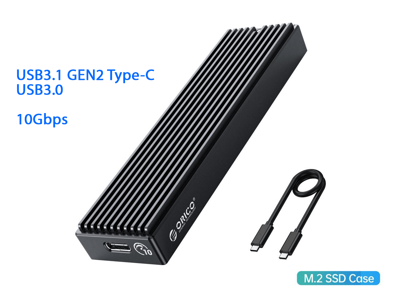 M.2 NVMe SSD To USB3 Type-C Adapter Enclosure 10 Gbps Gen 2 support 2TB - BESTA